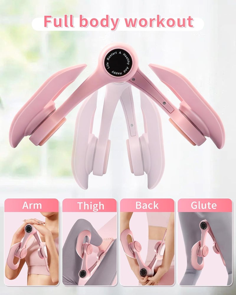 SirDone Thigh Master Kegel Exerciser - 360° Adjustable Thigh & Pelvic Floor Strengthener, Multi-Function Home Gym Equipment for Women's Inner Thigh, Hip, Leg and Arm Workouts (Pink) - Image 2